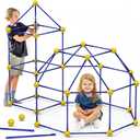 Fort Building Kit for Kids,STEM Construction Toys, Christmas & Birthday Gift for 4 5 6 7 8 9 10 11 12 Years Old Boys and Girls,Ultimate Creative Set for Indoor & Outdoors Activity, 72 Pcs,Original 