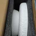 Granite Inspired Matte White Fruit Bowl | Wide, Shallow Textured Pedestal Bowl | 11 Inch Unique Centerpiece for Table or Decor for Entryway Table