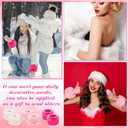 SATINIOR 3 Pairs Faux Fur Short Wrist Cuff Winter Fuzzy Wrist Cuff Warmers for Women Girls Favors (White,pink,rose Red)