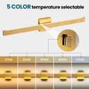 LED Modern Vanity Light: 32 Inch 5CCT Brushed Gold Bathroom Wall Lighting Fixtures Over Mirror 26W Dimmable Vanity Lights Bar for Restroom Bedroom