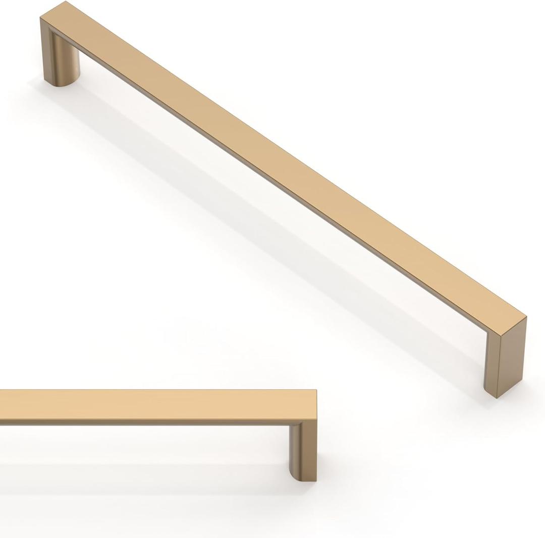 10 Pack Champagne Bronze Cabinet Pulls 7.5 Inch(192mm) Kitchen Cabinet Handles Solid Zinc Alloy Cabinet Hardware Drawer Pulls