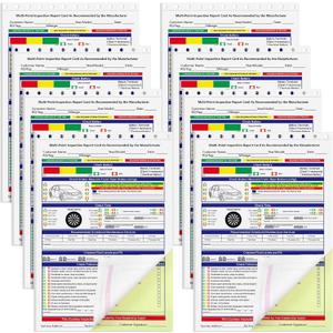 Gilprop 400 Set Small Driver Multi Point Inspection Form Vehicle Annual Checkup Detailed 2-ply Carbonless Vehicle Dot Inspection Form Easy Tear Out Auto Repair Report for Driver 5.91 x 8.27 Inch