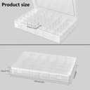 4 Pack Plastic Organizer Container Box, 36 Grids Clear Plastic Parts Organizer Box, for Beads, Art DIY, Crafts, Jewelry, Fishing Tackle with Label Stickers