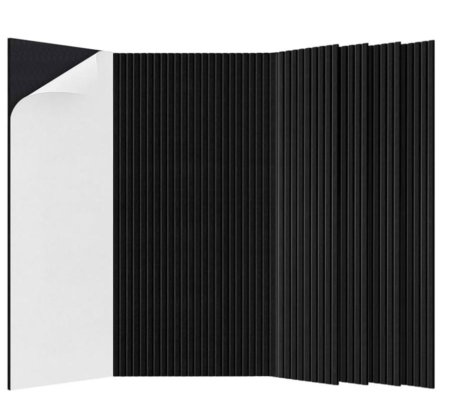 10 Pack Acoustic Panels,47.2x23.6x0.4 inch Acoustic Wall Panels,Large Soundproof Panels,Self-Adhesive Sound Proof Panels for Walls, Acoustic Treatment for Recording Studio & Office, Black