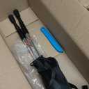 Aihoye Hiking Trekking Poles, 2 Pack Collapsible, Lightweight, Anti Shock, Walking Sticks, Adjustable Hiking Pole for Men and Women (silver)