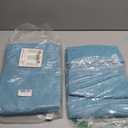 H.VERSAILTEX Linen Blackout Curtains 84 Inches Long 100% Absolutely Blackout Thermal Insulated Textured Linen Look Curtain Draperies Anti-Rust Grommet, Energy Saving with White Liner, 2 Panels, Teal