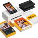 KODAK Dock Plus 4x6'' Photo Printer, 50 Sheets, Docking & Bluetooth Smartphone Printer for iPhone & Android, Instant Color Prints, 4PASS Dye Sublimation