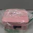 KYODOLED Medium Cash Box with Combination Lock Safe Metal Money Box with Money Tray for Security Lock Box 7.87x 6.30x 3.54Inch Pink Medium