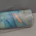 MAYHMYO Kitchen Rugs and Mats, Teal Marble Gold Anti Fatigue Mat PVC Non Slip Turquoise Foam Cushioned Kitchen Mats for Floor Dining Room Home Office Sink Laundry (29"L x 17.3"W x 0.4"Th + 47"L x 17.3"W x 0.4"Th)