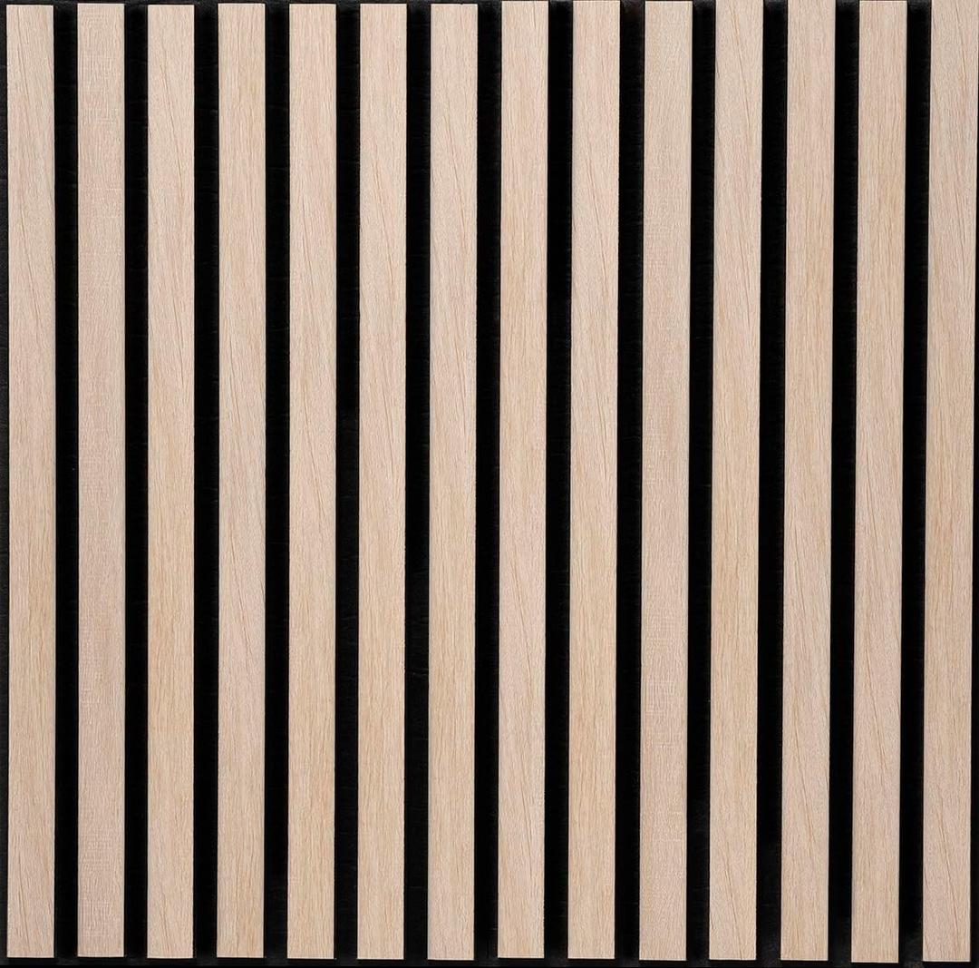 Wall!Supply 3D Soundproof Wall Panels  Acoustic Natural Oak Finish  EPS Foam Wallpaper Alternative for Living Room, Bedroom & Office  Easy DIY Installation  6 Pack, Covers 10.87 Sq Ft