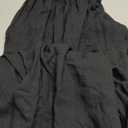 TARSE Womens Linen Wide Leg Split Skirt Pants Boho Loose Palazzo with Elastic Waist Drawstring 2025 Beach Vacation Pants (X-Large, Black)