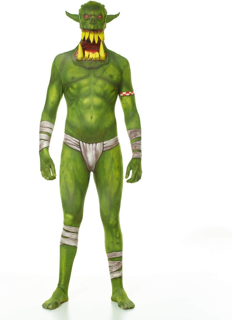 Morphsuits Jaw Dropper Green Costume Adult (X-Large, Orc Green)