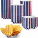 JOLLY CHEF 250 Pack 1/4 Lb Paper Food Trays, Mini Disposable Food Boat, Small Paper Food Serving Boats for Snack Dessert Taco Nacho