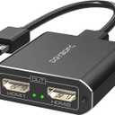 DisplayPort to Dual HDMI Adapter 1 in 2 Out, 4K60Hz Display Port DP 1.4 to 2 HDMI Splitter for PC Graphics Card Monitor Support Windows Extended Mode, [MacOS Only Mirror Mode], No DP Cables