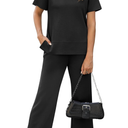XIEERDUO Women's 2 Piece Lounge Set Fashion Travel Outfits Vacation Tracksuit Comfy Wide Leg Airport Loungewear S-3XL