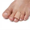 NatraCure Gel Toe Protectors - Reusable Covers for Women and Men, Bandages, Pads, Sleeves for Ingrown Toenails, Corns, Blisters, Plantar Warts - 10Pack