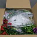 HyeFlora Artificial Faux Hanging Plants Flowers Basket for Outdoor Outside Spring Summer Decoration, Fake Silk UV Sun Resistant Realistic Colorful Daisy for Porch Patio Balcony Home