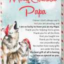 2 x Christmas Card for Papa, Grandpa Merry Christmas Greeting Cards with Envelope and Seal, Christmas Gift for Papa, Grandpa, Grandparents, Xmas Gift Ideas