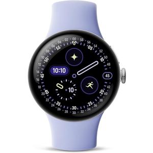 Google Pixel Watch 4 (41mm) - Android Smartwatch - Heart Rate and Sleep Tracking - 30-Hour Battery - Fitness Tracking - Google AI - Polished Silver Aluminum Case - Iris Active Band - LTE (2025 Model)