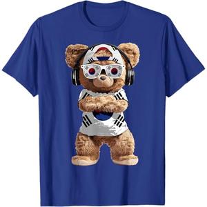 South Korea Flag Souvenirs Bear Outfit Products Korean T-Shirt, M