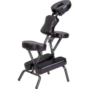 Master Massage Bedford Full Body Portable Massage Chair – Lightweight Folding Tattoo & Salon Chair with Adjustable Height, Face Cradle, Carrying Case (Coffee), 11 inches x 14 inches x 39 inches