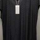 XIEERDUO Womens Tops V Neck Cap Sleeve Loose Fit Tee Shirts Summer Spring 2025 Eyelet/Printed