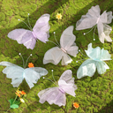 3D Hanging Butterfly Decorations, Butterfly Birthday Party Decorations, 6 Pcs Water-Repellent Paper Butterfly Hanging Decorations for Girls, Women, Flower Garden Party Décor