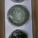Gray Green Glass Pendant Lights Kitchen Island Lighting Globe Pendant Light Fixtures Modern Pendant Lighting for Kitchen Island Bedroom Living Dining Room Light Fixture(7.87in, 3-Pack)