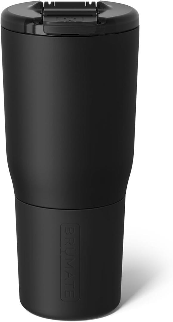 BrMate Nav 25oz 100% Leak Proof Insulated Travel Tumbler with Magnetic BevLock Lid - Double Wall Cup-Holder Friendly Stainless Steel Mug (Matte Black)