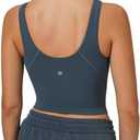 Colorfulkoala Dreamlux Womens Padded Sports Bra High Neck U-Back Yoga Running Workout Athletic Tank Top with Removable Cups, Dark Jasper, S 