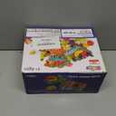 100 Pcs Play Food Set for Kids Kitchen, Pretend Food Toy for Toddlers Age 1-3, Plastics Cutting Fake Food/ Fruit/ Vegetable Accessories with 2 Baskets, Birthday Gifts for 2 3 4 5 Years Old Boys Girls (Blue)