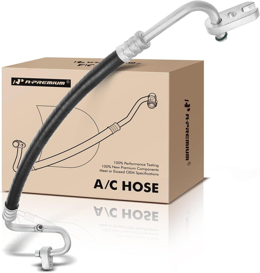 A-Premium A/C Discharge Line Hose Assembly Compatible with Chevrolet Traverse 2009-2012 & GMC Acadia 2007-2012 & Buick Enclave 2008-2012 & Saturn Outlook 2007-2010, Compressor to Condenser