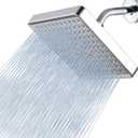 Voolan High Pressure Rain Shower Head - Luxury Modern Look - The Adjustable Replacement For Your Bathroom Showerhead - 6" Square High Flow Pressure Boosting Showers (Chrome)