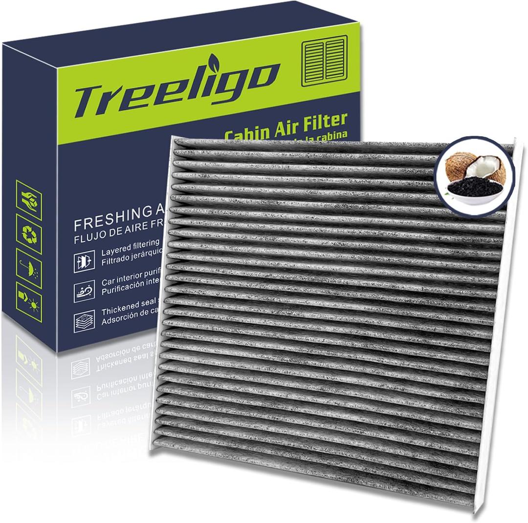 Treeligo CF10134 Cabin Air Filter, Replacement for Accord 2003-2022 Civic 2006-2015 CRV 2007-2016 Odyssey 2005-2017 Crosstour Passport Ridgeline Pilot MDX, w/Upgraded Coconut Shell Activated Carbon