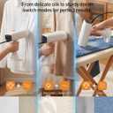 Vacuum Steamer for Clothes Handheld4500Pa Pure Force 2-in-1 Garment Clothing Steamer100-120V Portable Travel Steam Iron1750W Large Ceramic Heat Panel, 340ml Water Tank