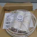 Beige Tall Lamp Shade, Drum Lamp shades, Replacement Drum Lamp Shade Natural Linen Hand Crafted for Table Lamps, Floor Lamps, Chandelier Lamp, Easy Assembly Required(9.8" Top X 9.8" Bottom X 13" High)