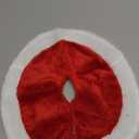 Small Christmas Tree Skirt, 11inch Red Plush Tree Skirt for Mini Christmas Tree Above The Fireplace, Table Candlestick Decorations, New Year Holiday Ornaments