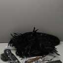 Toulite 3 Pcs Women Halloween Evil Black Style Queen Costume Witch Crow Gothic Feather Cape Cosplay Party Props