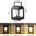 Solar Lantern Outdoor Table Lamp: Portable Hanging LED Lights - Waterproof Decorative Lights for Patio Camping