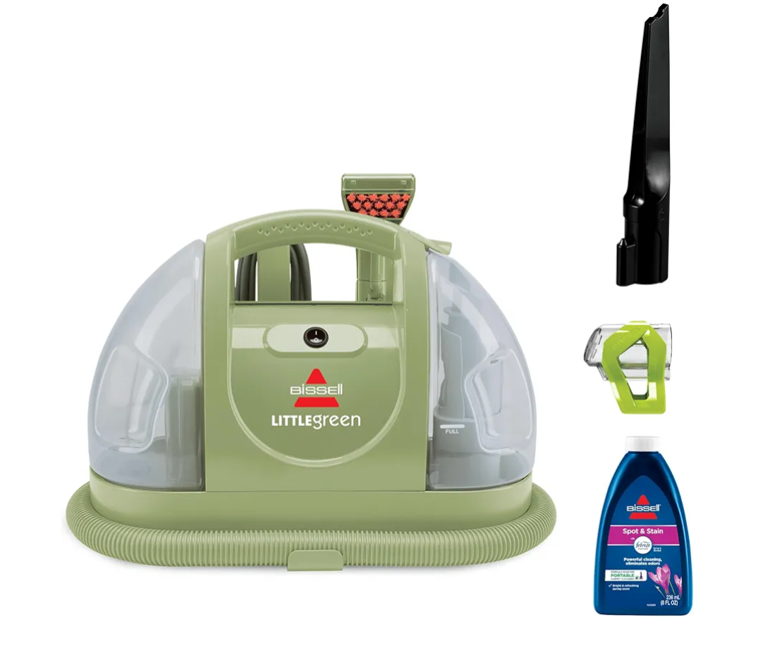 BISSELL Little Green Multi-Purpose Portable Carpet and Upholstery Cleaner, Car and Auto Detailer, with Exclusive Specialty Tools, Green, 1400B