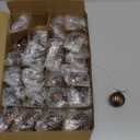 Syhood 24 Pcs Mini Mercury Glass Christmas Ornaments 1.2" Diameter Vintage Glass Balls Christmas Tree Hanging Ornaments for Xmas Party Wreaths Garland Window Decor(Brass Brown)