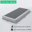 ALDRICH 5 Inch Heavy Duty Metal Twin Box Spring Mattress Foundation 1500lbs Max Weight Capacity/Non-Slip/No Noise/Easy Assembly/Easy Clean Cover