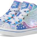 Skechers Girl's TWI-Lites 2.0 Sneaker (13 Little Kid, Blue/Multi)