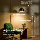 CO-Z 69" Modern Arc Floor Lamp, Gold Standing Light with Adjustable Metal Shade and Marble Base, LED Bulb Included, Contemporary Lighting for Living Room or Sofa