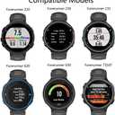 ISABAKE Watch Band Replacement for Garmin Forerunner 735XT/Approach S20 S5 S6 Soft Silicone Strap with Metal Buckle Compatible with 735xt/220/230/235/620/630