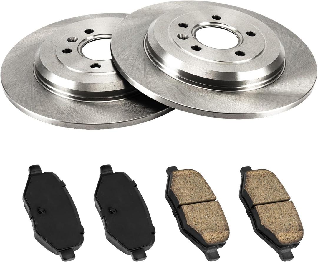 KAC 330mm Front Brake Kit, OE Brake Rotors and Ceramic Brake Pads Fit for 2011-2014 2018 Ford Explorer, 2011-2014 Ford Edge, 2009-2019 Ford Flex, 2013-2019 Taurus 3.5L,2010-2012 Taurus,OEM#54165 D1377