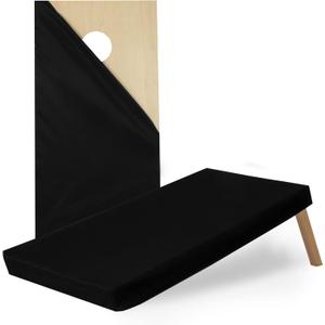 Play Platoon Cornhole Board Cover 2 Pack, Regulation Size, Protects Boards from Sun, Rain, Snow, Fits Standard Sizes, Includes Shoulder Strap (Black)