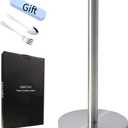 Silver Standing Paper Towel Holder for Kitchen& Bathroom Countertop,Under Counter, Table Or BBQ, Standard or Jumbo-Sized Roll Paper (with Stainless Steel Base) (Sliver)