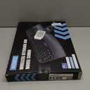 Wireless Keyboard and Mouse Combo, Wave Keys Full-Sized Ergonomic Keyboard with Cushioned Plam Rest, Phone Holder, Comfortable Natural Typing, 2.4G Cordless Set for Computer, Laptop, PC, Mac, Windows (Black)