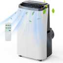Portable Air Conditioner for Rooms up to 450 Sq. ft, 12,000 BTU 3-in-1 AC unit with Dehumidifier and Cooling Fan with 3 Speeds, Digital Display, Remote Control, 24-hour Timer, Window Vent Kit